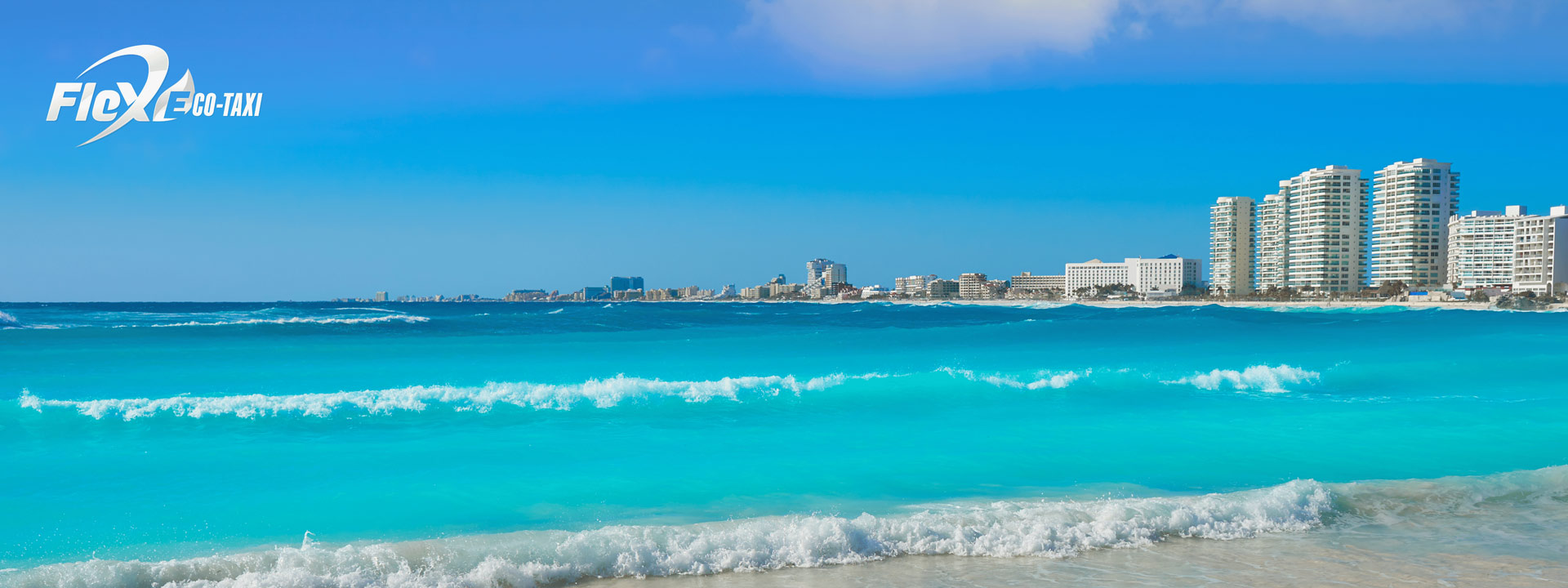 Vibrant nightlife and beachgoers at Playa Forum in Cancun, located near Coco Bongo nightclub. Flex Eco Taxi provides easy access to this party hotspot.