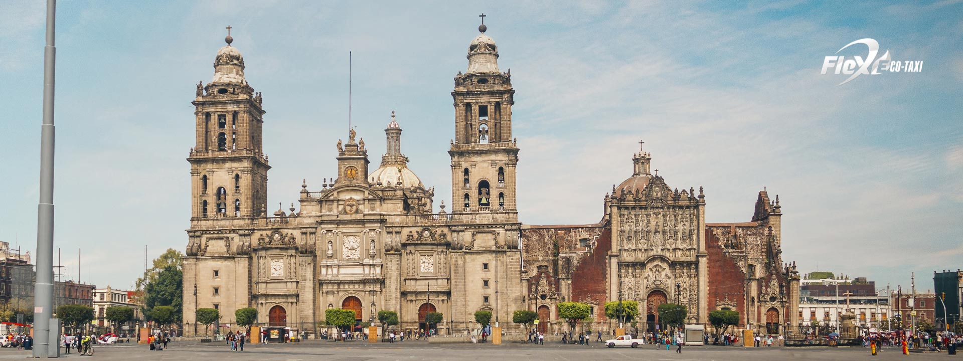 Vista panoramica de la impresionante ciudad de Mexico, conocela con Flex Eco Taxi