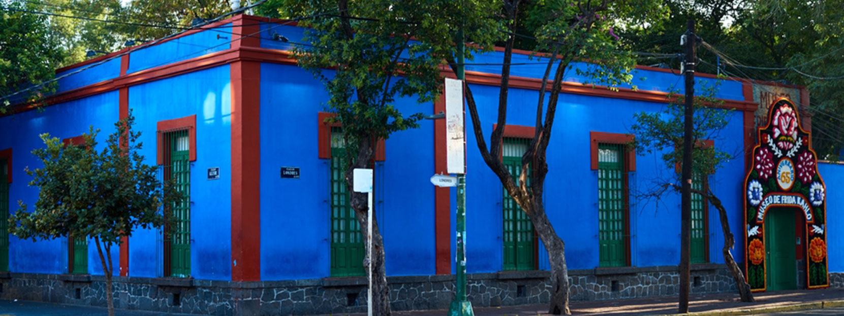 Frida Kahlo Museum, also known as the Blue House, located in Coyoacán, Mexico City, showcasing the iconic artist's life and work.